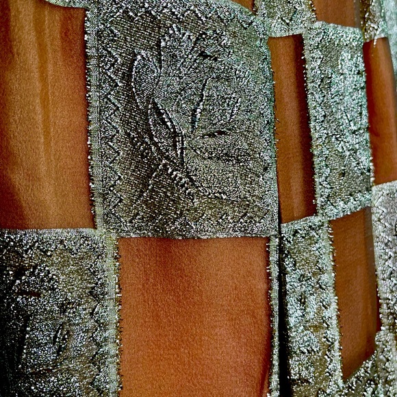 Vintage 1960s Gold Lurex Skirt Set sparkly formal - Picture 5 of 6